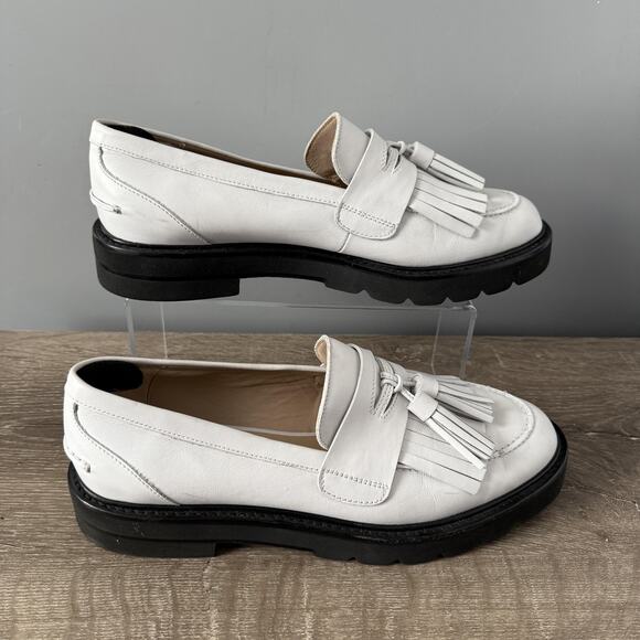 Stuart Weitzman Mila Lift Loafers Womens Size 11 Leather Tassel Chunky Lug Sole - Picture 4 of 12